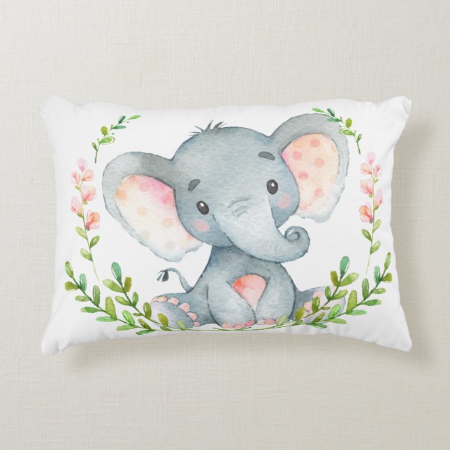 Cojín Decorativo Bebé Elefante Nursera Pillow (Anverso)