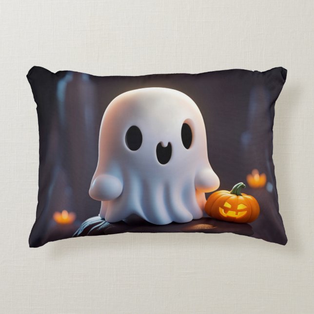 Cojín Decorativo Bebé Fantasma Típico personaje de Halloween (Anverso)
