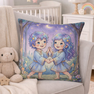 Cojín Decorativo Bebé Géminis Zodíaco Guardería Niños