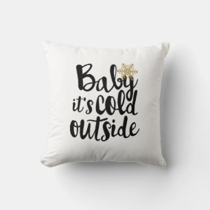 COJÍN DECORATIVO *BEBÉ, HACE FRÍO AFUERA*&*MANTÉNME CALIENTE* ALMOH