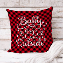 Bebé, hace frío afuera, Plaid Rojo de Navidad