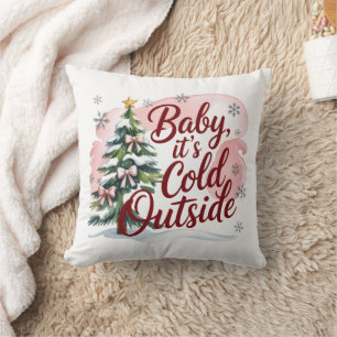 Cojín Decorativo Bebé, hace frío fuera del Baby Shower de invierno