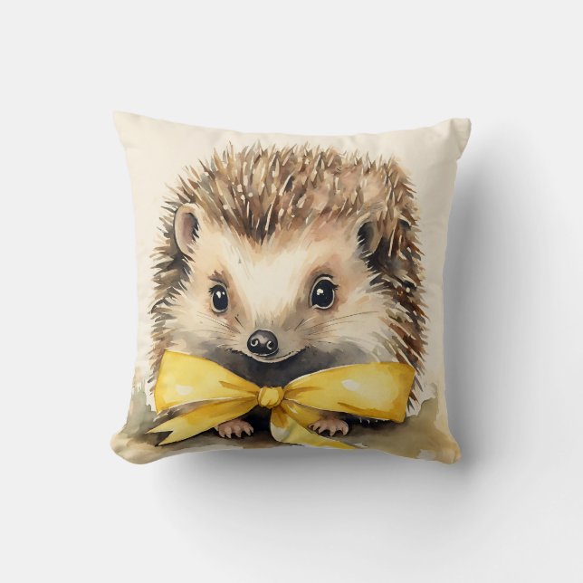 Cojín Decorativo Bebé Hedgehog Amarillo Sexo Neutral (Anverso)