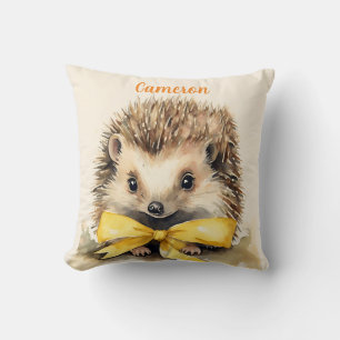 Cojín Decorativo Bebé Hedgehog Amarillo Vaca Neutral Personalizada