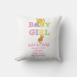 Cojín Decorativo Bebé lindo Chica Cheetah Monkey Jungle Keepsake