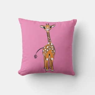 Cojín Decorativo Bebé lindo Giraffe, animales de safari