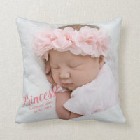 Bebé Niña Guión Rosado Foto Nacimiento Keepsake