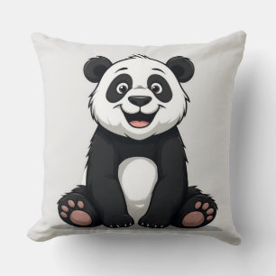 Cojín Decorativo Bebé Panda de Dibujos Animados Adorable