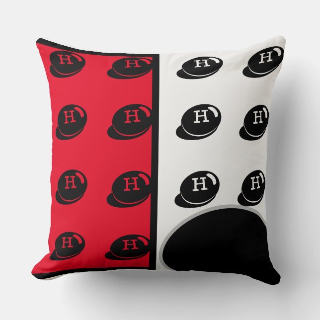 Cojín Decorativo BebéCUTE _RED,BLANCO,NEGRO,GRIS RMDESIGNFLO55 (Anverso)