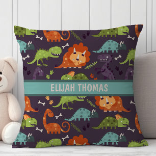 Cojín Decorativo Bebés Dinosaurios Lindos Chico Personalizado