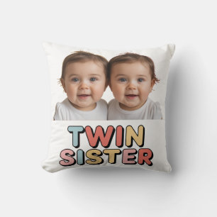 Cojín Decorativo Bebés hermanas gemelas