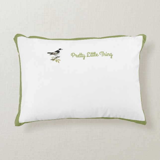 Cojín Decorativo Bebés: Pájaros/Palabras (GRE.W) - (Anverso)