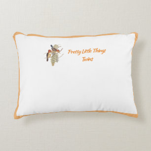 Cojín Decorativo Bebés: Pájaros pequeños Kingfisher/Words (OR) -