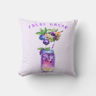 Cojín Decorativo Bebida Guay de jugo de arándano fresco - cóctel de