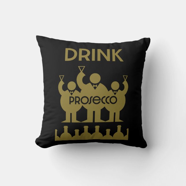 Cojín Decorativo Bebidas de vino Prosecco (Anverso)