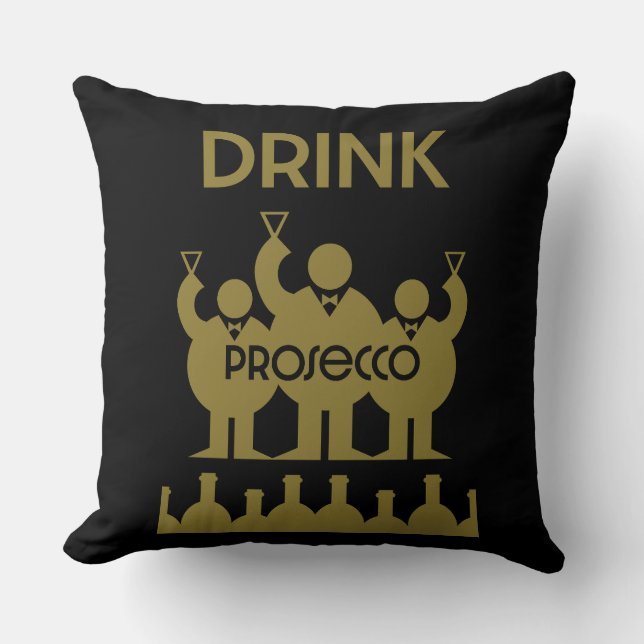 Cojín Decorativo Bebidas de vino Prosecco (Anverso)