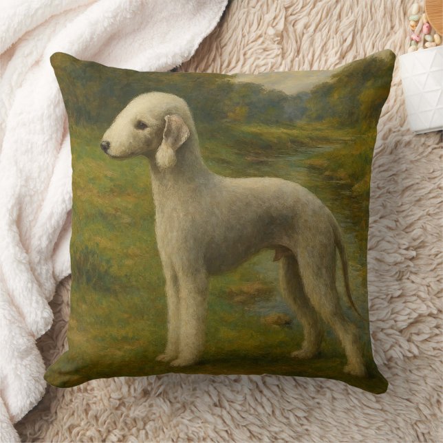 Cojín Decorativo Bedlington Terrier (Manta)