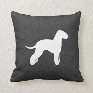Cojín Decorativo Bedlington Terrier Silhouette