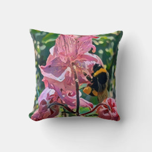 Cojín Decorativo Bee Blooming flowers garden