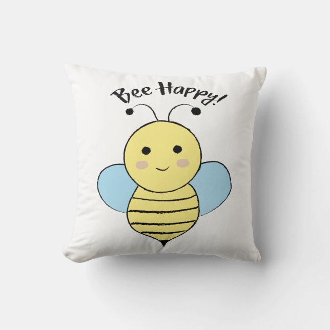 Cojín Decorativo Bee Happy (Anverso)