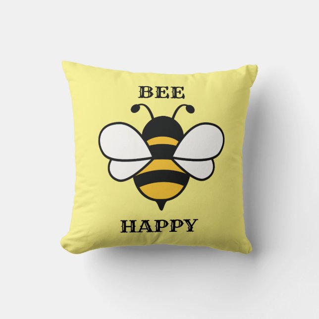 Cojín Decorativo BEE HAPPY Bumble Bee (Anverso)