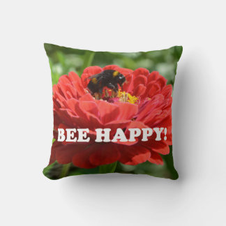 Cojín Decorativo Bee Happy Red Flower