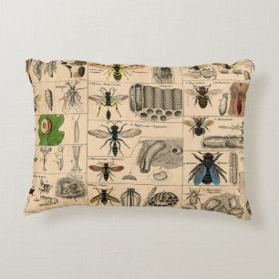 Cojín Decorativo Bee Insect Bug Wasp Naturaleza Abejas Pintura
