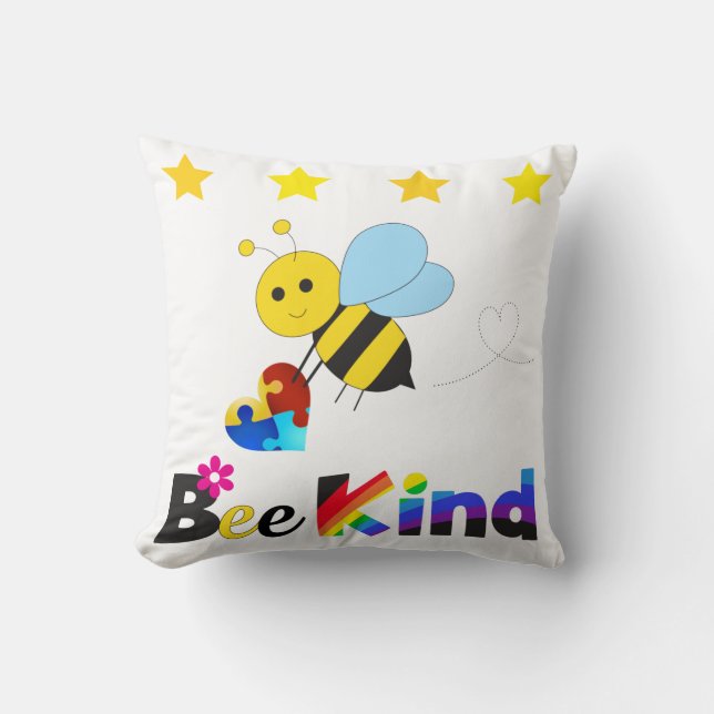 Cojín Decorativo Bee Kind (Anverso)