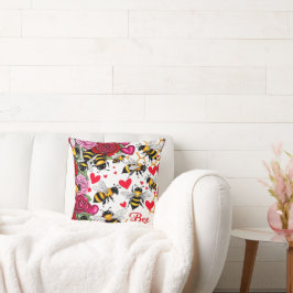 Cojín Decorativo Bee Mine Sweet Honeycomb Blooms