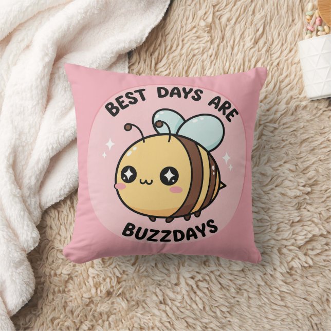 Cojín Decorativo Bee Nursery Pillow – Cute Bumblebee Decor (Manta)
