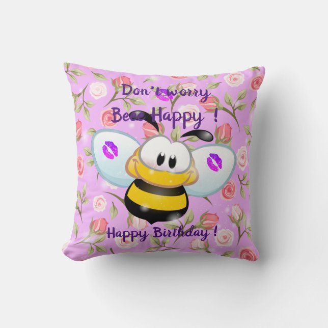 Cojín Decorativo Beee Happy (Anverso)
