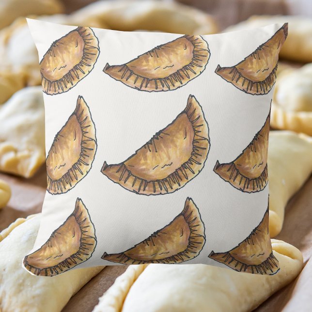 Cojín Decorativo Beef Empanadas Papel alimenticio español latinoame (Empanada pillow)