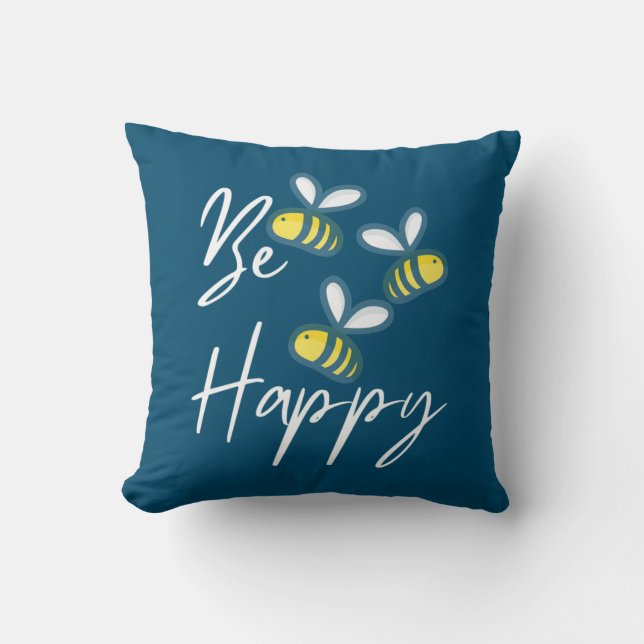 Cojín Decorativo Beekeeper Gift | Beekeeper Be Happy (Anverso)