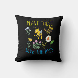 Cojín Decorativo Beekeeper Gift   Plantar Estos Salven A Las Abejas