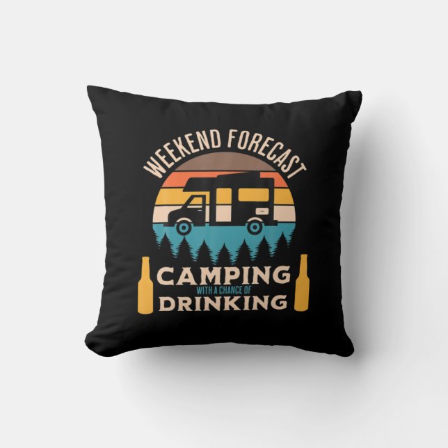 Cojín Decorativo Beer Camping With Beer Birthday (Anverso)