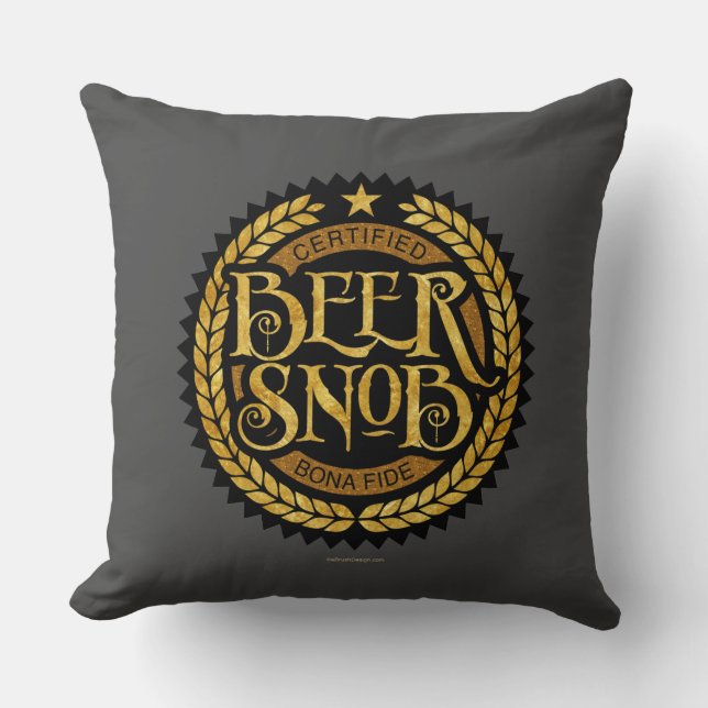 Cojín Decorativo Beer Snob (Anverso)