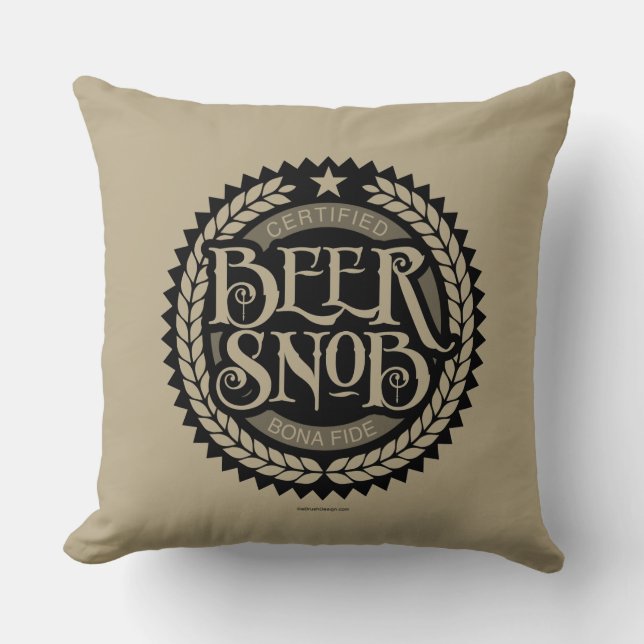 Cojín decorativo Beer Snob (Anverso)