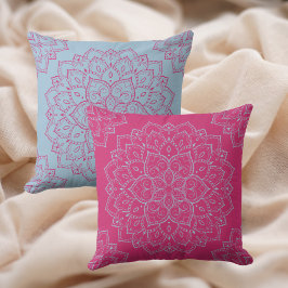 Cojín Decorativo Beet Purple & Summer Song Blue Mandala