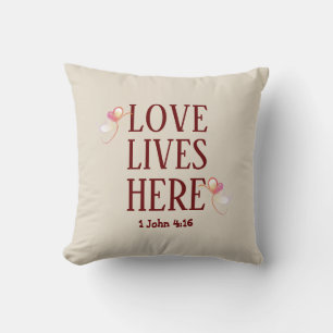 Cojín Decorativo Beige   AMAR LA VIDA AQUÍ   Personalizable elegant