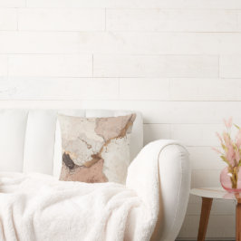 Cojín Decorativo Beige and White Stone Marble Effect