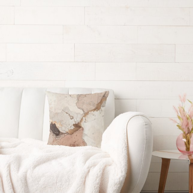 Cojín Decorativo Beige and White Stone Marble Effect (Sofá)