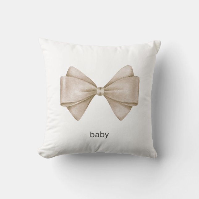 Cojín Decorativo Beige Bow (Anverso)