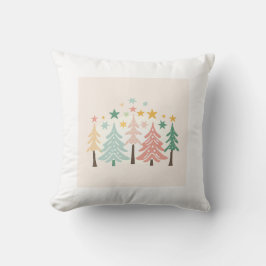 Cojín decorativo beige de árbol de Navidad