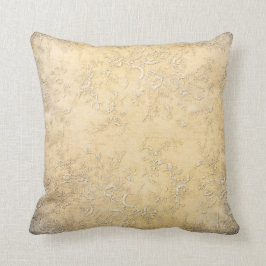 Cojín Decorativo Beige floral de la textura de las vides del