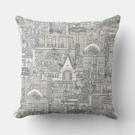 Cojín Decorativo Beige gris oscuro de Chicago