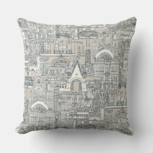 Cojín Decorativo Beige gris oscuro de Chicago