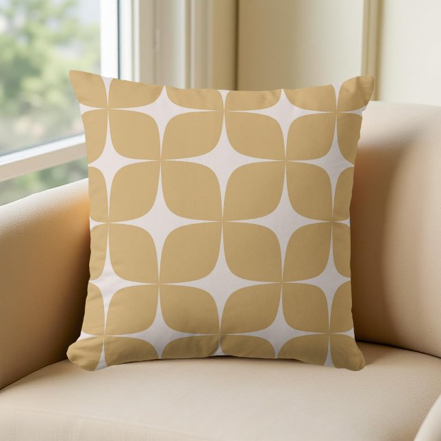 Cojín Decorativo Beige Mid Century Moderno Boho Geométrico (Subido por el creador)