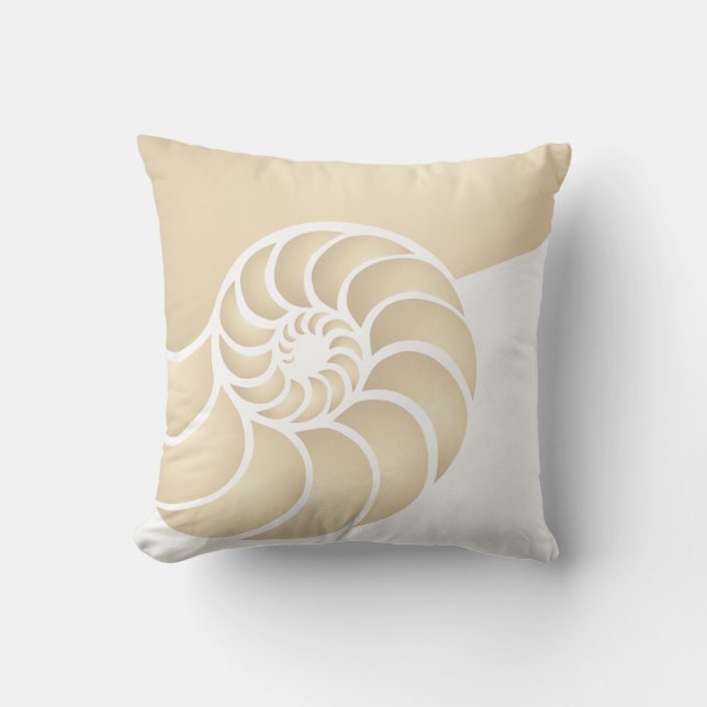 Cojín Decorativo Beige Nautilus (Anverso)