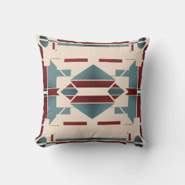 Cojín Decorativo Beige rojo azul verde azulado estilo suroeste simé