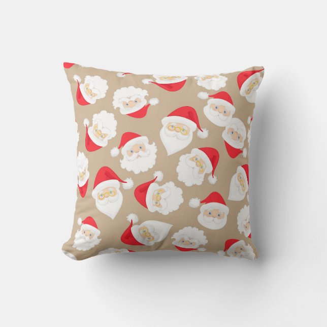 Cojín Decorativo Beige Santa Navidades Pillow (Anverso)